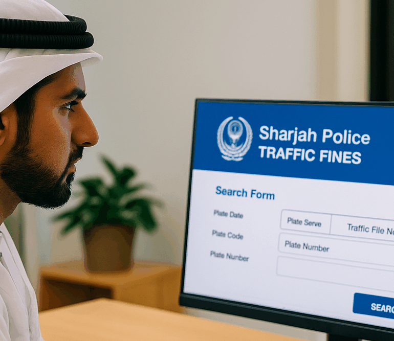 Sharjah Traffic Department Fine Check and Payment Guide 2025