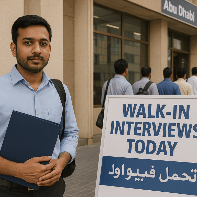 Walk-In Interview Jobs in Abu Dhabi This Week 2025