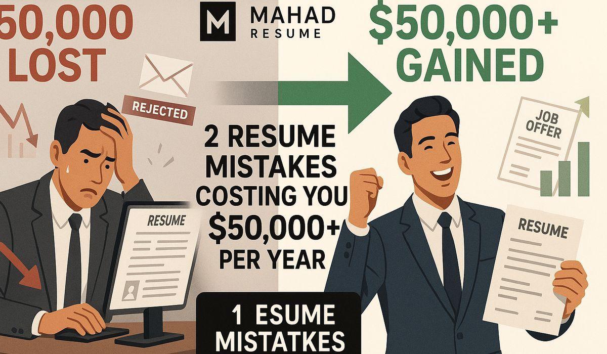 2 Resume Mistakes That Cost You $50,000+ Per Year Mahad Resume
